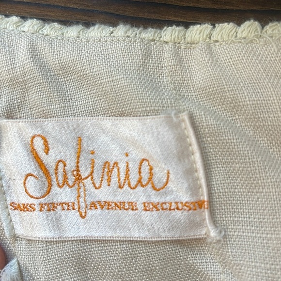 Saks Exclusive Old Money Linen Spaghetti Strap Shift Dress - Picture 4 of 4